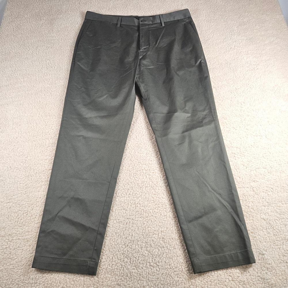 Banana Republic Chinos Mens 35x30 Olive Green Slim Fit Stretch Casual Preppy